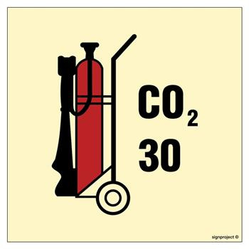 FA086 30kg Wheeled CO 2 fire extinguisher