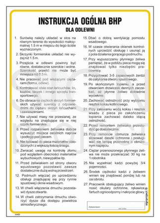 IAA03 Instrukcja BHP dla odlewni