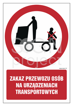 GC058 Ban on transporting people on transport equipment - pack of 10