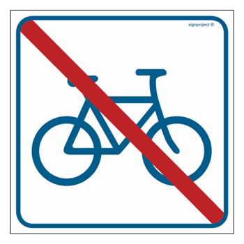 RA518 Prohibited for bicycles