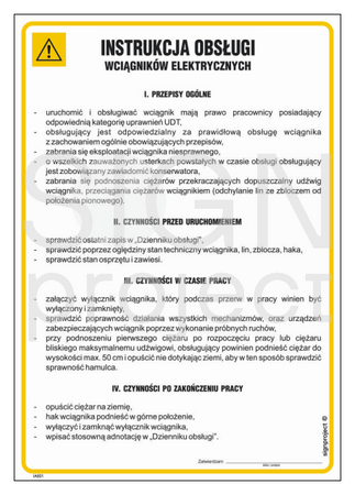 IAE01 Instrukcja obsługi wciągników elektrycznych