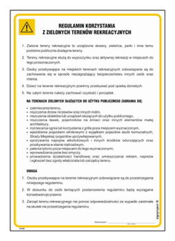 IAA40 Regulations for the use of green recreational areas