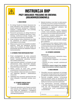 IAB06 Instrukcja BHP przy obsłudze frezarki do drewna (dolnowrzecionowej)