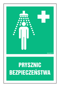 GI002 Prysznic bezpieczeństwa - opakowanie 10 sztuk