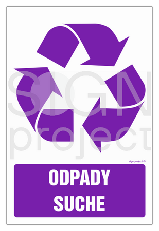 OD111 Waste container label Dry waste