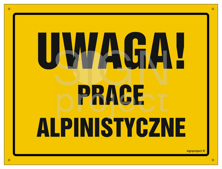 OA101 Uwaga! Prace alpinistyczne