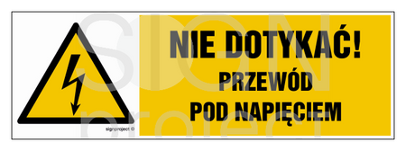 HB021 Nie dotykać przewód pod napięciem