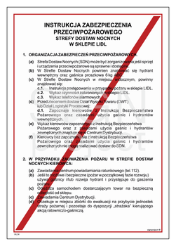 IAL04 Lidl Manual - Fire Safety Instructions for the Night Delivery Zone in Stores
