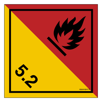 MB022 Organic peroxides - sheet of 48 stickers