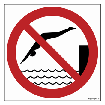 GB037 No diving - sheet of 12 stickers