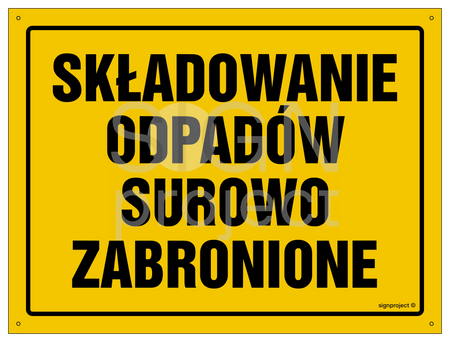 OA033 Składowanie odpadów surowo zabronione