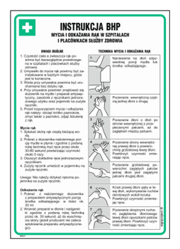 DD017 Health and safety instructions for washing and disinfecting hands in hospitals and health care facilities