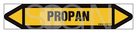 JF354 PROPAN - arkusz 5 naklejek