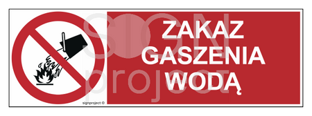 GC089 Zakaz gaszenia wodą