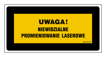 KB011 Attention! visible and invisible laser radiation