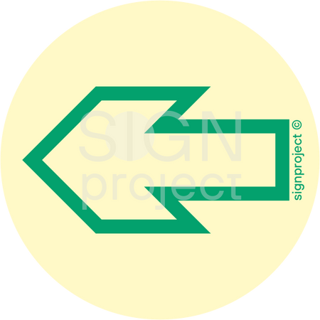 EB002 Evacuation ring with direction mark Ø 20 cm - pack of 10