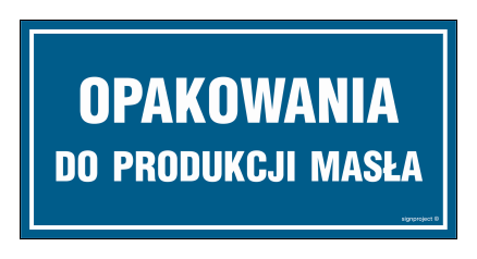 ND022 Opakowania do produkcji masła