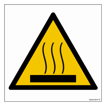 GE004 Hot surface - sheet of 12 stickers