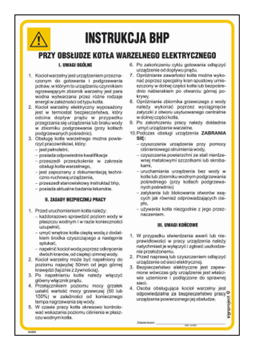 IAG03 Health and safety instructions for the operation of the electric boiling boiler