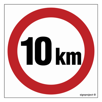 SA006 Ograniczenie prędkości 10 km
