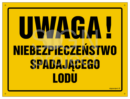 OA080 Uwaga! Niebezpieczeństwo spadającego lodu