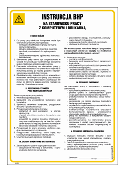 IAA05 Instrukcja postępowania na stanowisku pracy z komputerem i drukarką
