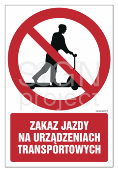 GC015 Zakaz jazdy na urządzeniach transportowych - arkusz 9 naklejek