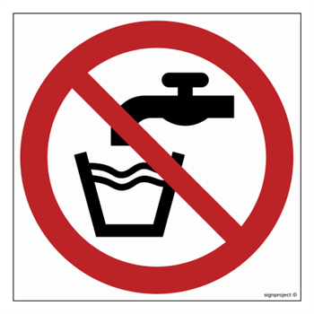 GA005 Non-potable water - sheet of 12 stickers