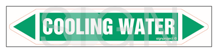 JF101 Cooling water - sheet of 2 stickers