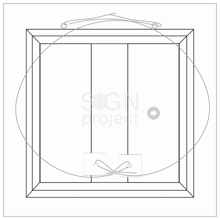 EC001 White frame suspended horizontally with complete accessories