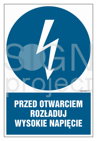 HE006 Przed otwarciem rozładuj wysokie napięcie