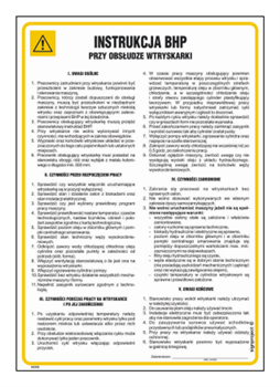 IAD03 Health and safety instructions for operating the injection molding machine