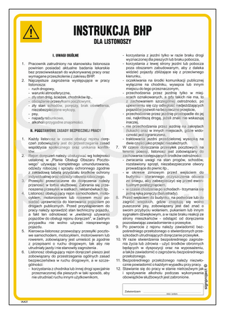 IAA31 Instrukcja BHP dla listonosza