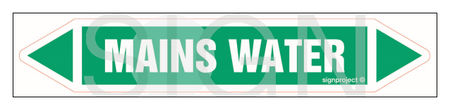 JF262 MAINS WATER - sheet of 5 stickers