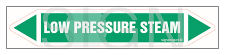 JF258 LOW PRESSURE STEAM - sheet of 5 stickers