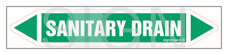 JF410 SANITARY DRAIN - sheet of 5 stickers