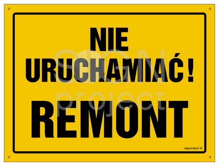 OA078 Nie uruchamiać! Remont