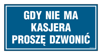 PA514 Gdy nie ma kasjera proszę dzwonić - arkusz 6 naklejek