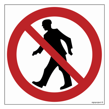 GB056 No passage - sheet of 12 stickers