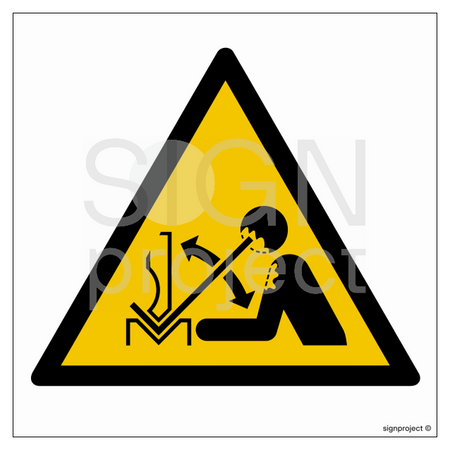 GD032 Warning against sudden material movement in the bending machine