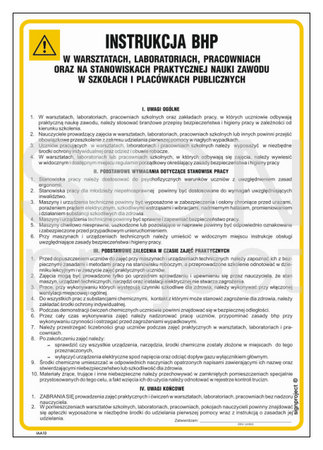 IAA10 General instruction on health and safety in workshops