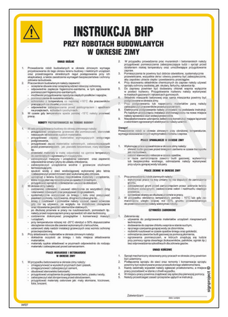 IAF27 Health and safety instructions for construction works in winter