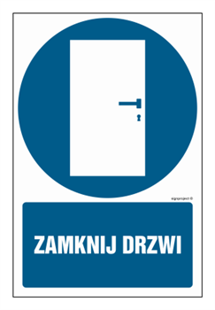 GL034 Zamknij drzwi - arkusz 9 naklejek