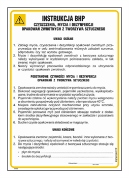 IAG62 Instrukcja BHP czyszczenia mycia i dezynfekcji opakowań zwrotnych z tworzyw sztucznych