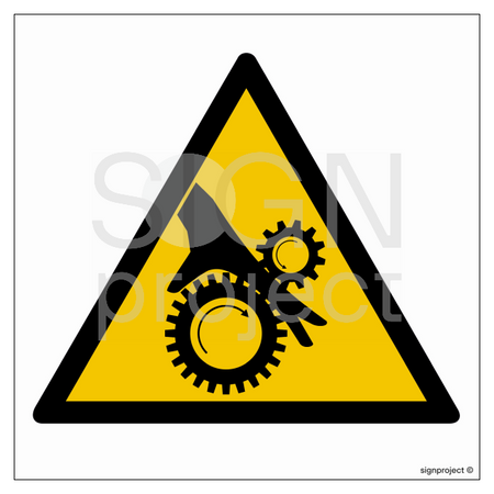 GE016 Caution rotating elements