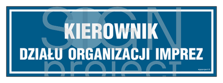 PA108 Kierownik działu organizacji imprez