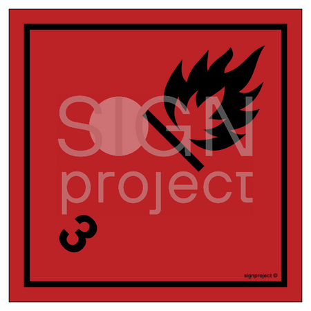 MB023 Flammable liquids - sheet of 12 stickers