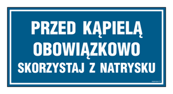 PA544 Przed kąpielą skorzystaj z natrysku - arkusz 6 naklejek