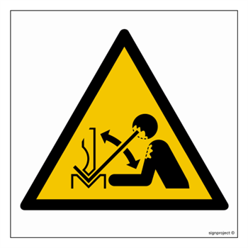 GD032 Warning against sudden movement of material in the bending machine - sheet of 12 stickers