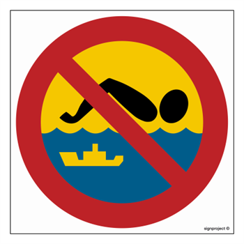 OE013 No bathing - shipping lane